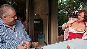 amateur cuckold husband watches his wife fuck older stranger bareback in hotel room 😏