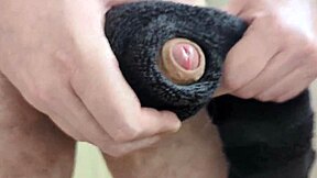 This Towel Feels So Real Massive Cumshot In Bathroom Solo