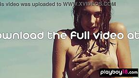 shy but yet totally free spirit teen 18+ katrine pirs slips out of her bikini