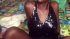 crazy bitch twerks in sexy clothes before stripping naked