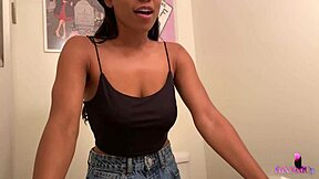 Blonde Jenna Foxx Teasing Striptease Masturbation In Bathroom