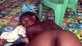 crazy bitch twerks in sexy clothes before stripping naked