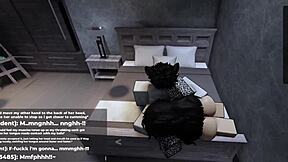 seductive roblox office girl lures me into late-night fuck