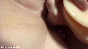 Double Anal with Huge Dildo and Butt Plug