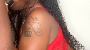 Stepbrother, let me suck your big black cock, says evil eater Keisha Minaj before cumshot.