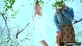 Can Scarlet Red And Black Eden Handle Outdoor Lesbian Orgasms?