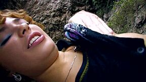 Curvy Girl Fingers Pussy While Riding Monster Cock