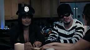 Stepsisters Serena Santos And Leana Lovings Playing Spooky Ouija Board Game With Stepbrothers - Swapsister