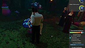 let's dive into caroline's fantasies with strapon and monster cocks in wonderland