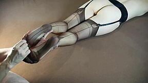 Horny Milf Gets Intense Soles Massage In Nylon Stockings