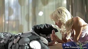 Blonde Goddess Gives Expert Blowjob