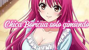 does boricua moan for kassindrix during solo masturbation?