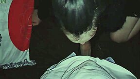 Wow sweet latina sucking huge black cock!