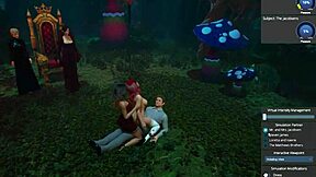 let's dive into caroline's fantasies with strapon and monster cocks in wonderland