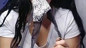 young girl shows panties on cam for voyeur