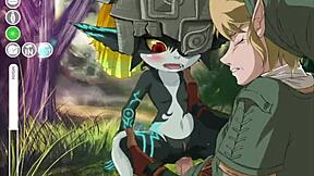 Midna Gets Handjob And Blowjob.