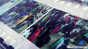 Lp officers whips out his prick and the two shoplifter teen 18+s wraps their lips around it