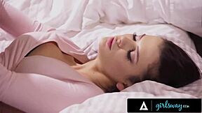 girlsway - pervert big naturals masseuse angela white wildly hard rough fucks her client keisha grey