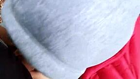 I risk a quickie fuck with this 18yo brunette in public