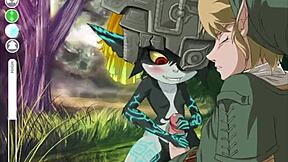 Midna Gets Handjob And Blowjob.