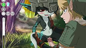 Midna Gets Handjob And Blowjob.