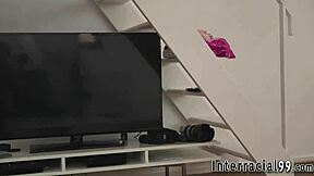 Maid Gets Fucked and Jizzed by Big Black Cock!