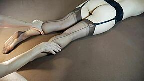 Horny Milf Gets Intense Soles Massage In Nylon Stockings