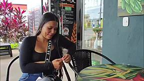 latina student risks public fuck on street