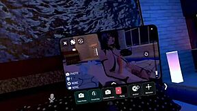 mistress megara enjoys her day in vrchat with friends.