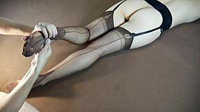 Horny Milf Gets Intense Soles Massage In Nylon Stockings