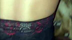 asian slut in lingerie screams from big cock missionary fuck