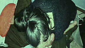 Wow sweet latina sucking huge black cock!