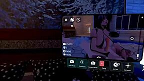 mistress megara enjoys her day in vrchat with friends.