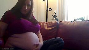 azismiss ice cream stuffing with big tits and belly