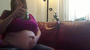 azismiss ice cream stuffing with big tits and belly