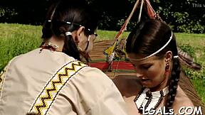 Two Lesbian Girls Enjoy Time Together