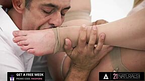 Gorgeous Adira Allure Makes Cock Cum With Feet 😍