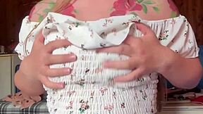 Very beautiful natural girl masturbates pussy with fingers