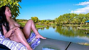 Outdoor Barbeque Turns Into Wild Monster Cock Action With Moaning!