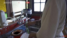 Pau Wakes Up To Alarm And Dread Hot Sits On His Face Without Snooze Button In Hairless Muff Diving