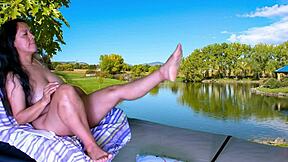 Outdoor Barbeque Turns Into Wild Monster Cock Action With Moaning!