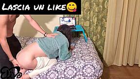 This Stud Fucks Me Doggy Style While I Watch Old Hot Videos