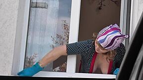 dude, i saw this naked milf in the taxi without panties!