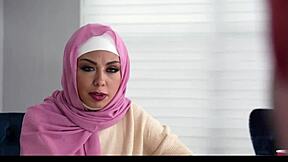 Muslimfantasy - hot muslim teen 18+ hijab wearing bianca bangs enjoying nicky rebels throbbing meat as it drills her tight cunt