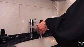 she wouldnt let me CUM so i had to FIX the bathroom sink