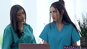 sweet teen massages milf's pussy