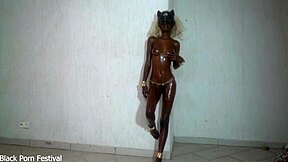 Shiny black body and oily tits