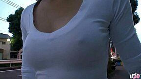 Japanese cutie Ren Miyamura wakes him for pussy fucking