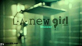 Asian teen model showers while thinking of father in law