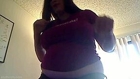 azismiss ice cream stuffing with big tits and belly